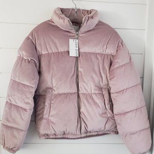NWT Nine West Velvet Puffer Jacket